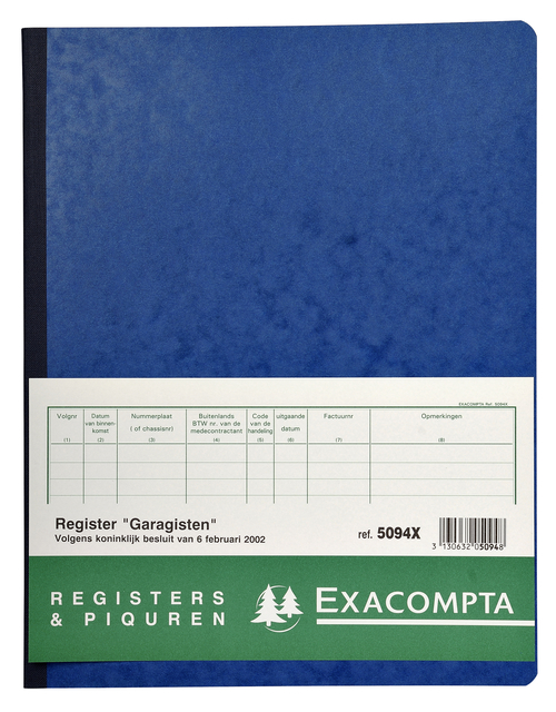 Register Piqure garagisten 320x250mm 80vel assorti afbeelding