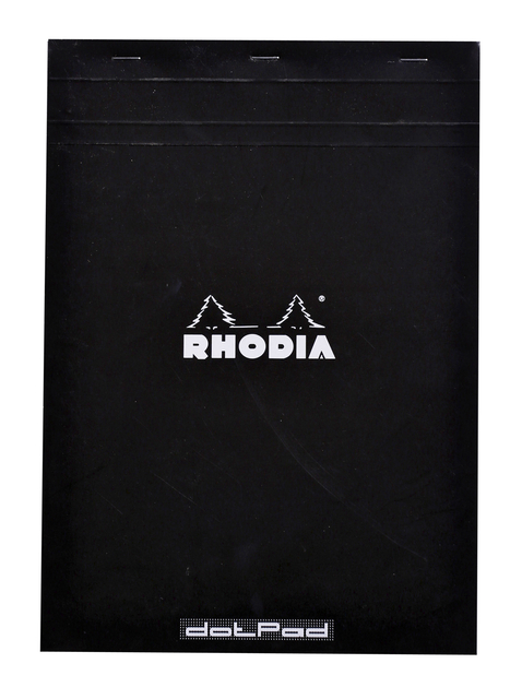 Schrijfblok Rhodia A4 dots 80 vel 90gr zwart afbeelding