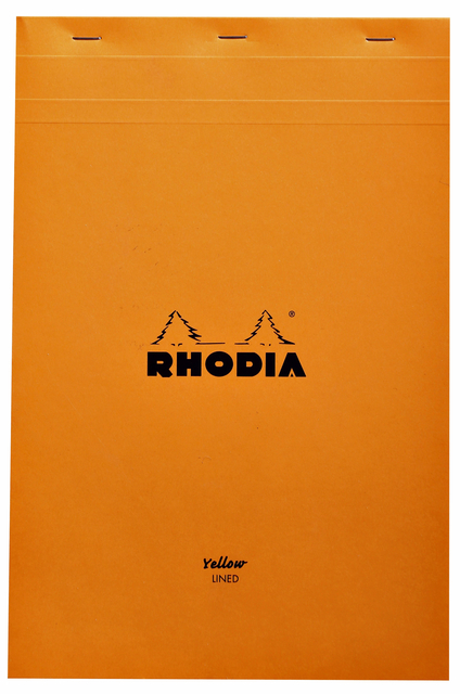 Schrijfblok Rhodia A4 lijn 80 vel 80gr geel afbeelding