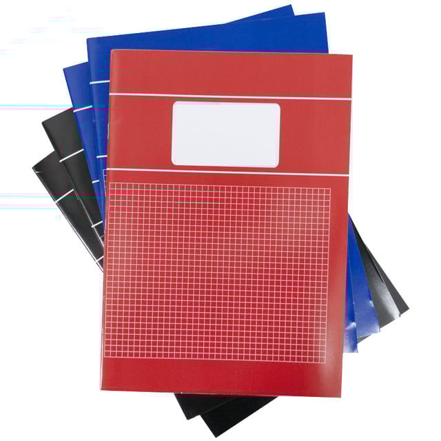 Schrift SOHO Basic A4 ruit 5x5mm 80 pagina&apos;s 60gr assorti 5 stuks afbeelding