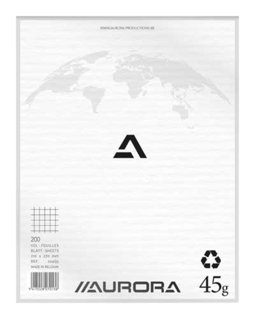 Kladblok Aurora 210x270mm ruit 5x5mm 200 vel 45gr afbeelding