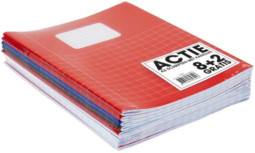 Schrift SOHO Basic A5 ruit 10x10mm 80 pagina's 60gr assorti