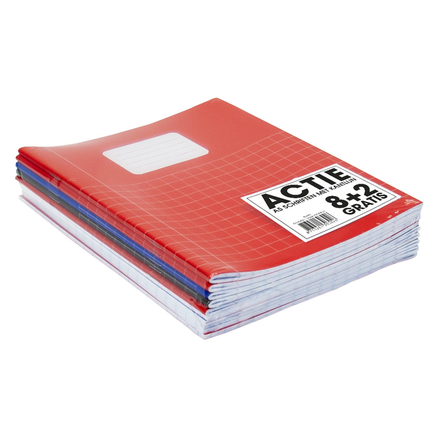 Schrift SOHO Basic A5 ruit 10x10mm 80 pagina&apos;s 60gr assorti afbeelding