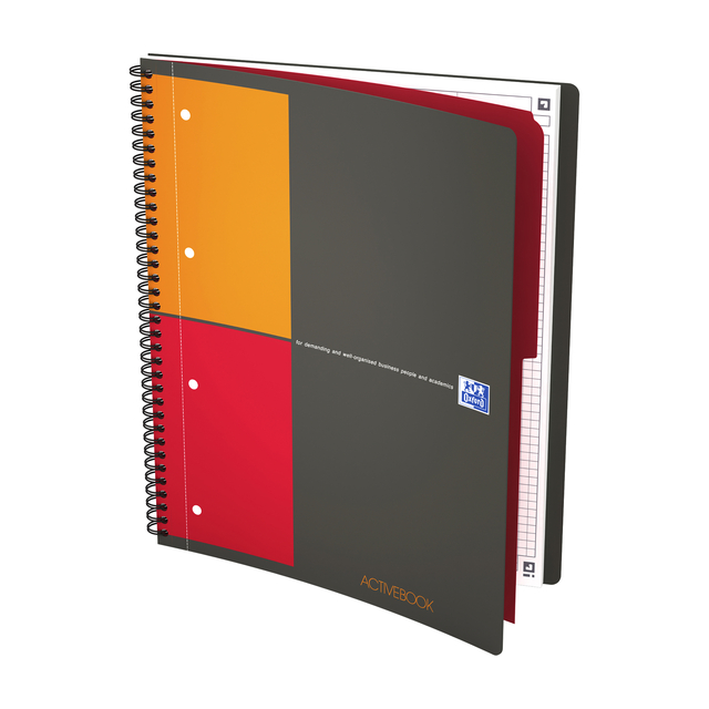 Spiraalblok Oxford International Activebook A4+ ruit 5mm afbeelding