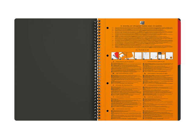 Spiraalblok Oxford International Activebook A4+ 160 pagina's ruit 5mm — Foto 2 van 2