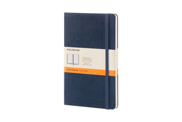 Notitieboek Moleskine large 210X130mm lijn saffierblauw afbeelding