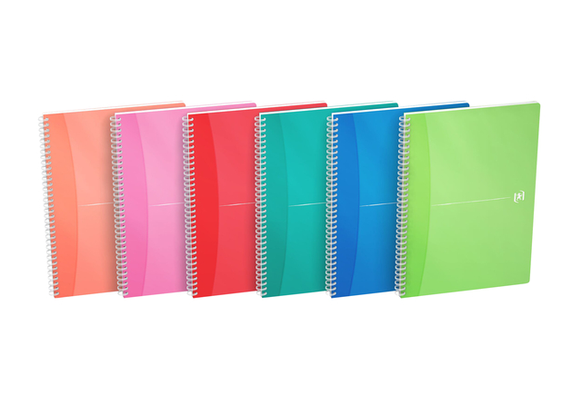 Spiraalblok Oxford MyColours A4 90vel lijn assorti afbeelding