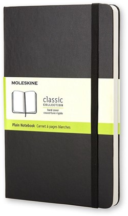 Notitieboek Moleskine large 130x210mm blanco zwart