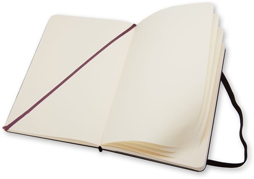 Notitieboek Moleskine large 130x210mm blanco zwart-3