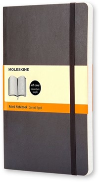 Notitieboek Moleskine large 130x210mm lijn zwart