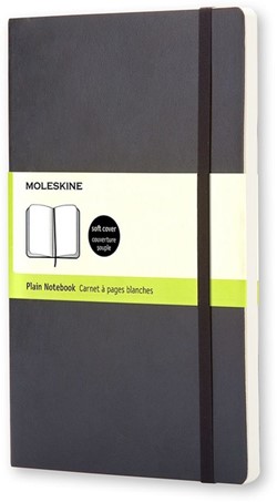 Notitieboek Moleskine large 130x210mm blanco zwart