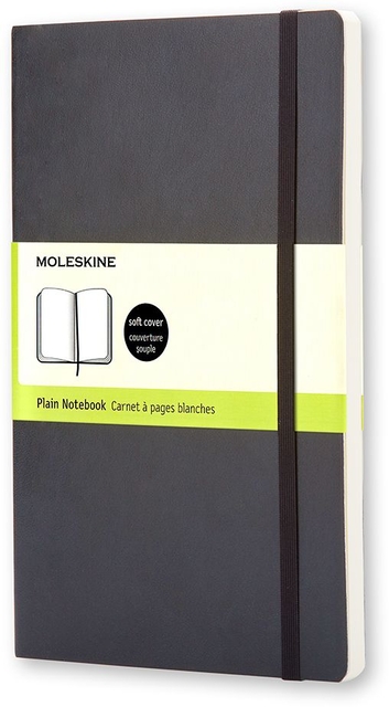 Notitieboek Moleskine large 130x210mm blanco zwart