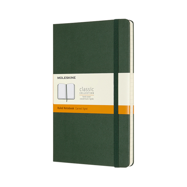 Notitieboek Moleskine large 130x210mm lijn hard cover myrtle green afbeelding