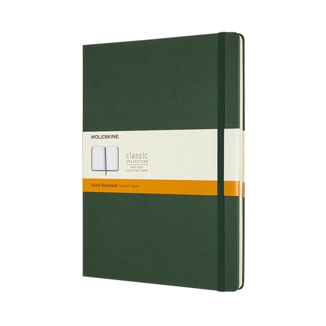 Notitieboek Moleskine XL 190x250mm lijn hard cover myrtle green afbeelding