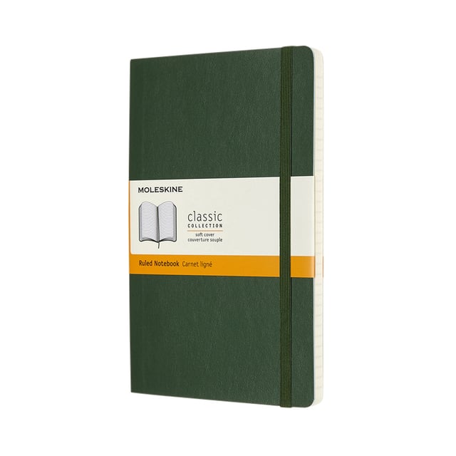 Notitieboek Moleskine large 130x210mm lijn soft cover myrtle green afbeelding