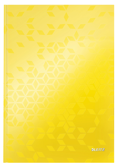 Notitieboek Leitz WOW A4 160blz 90gr lijn geel afbeelding