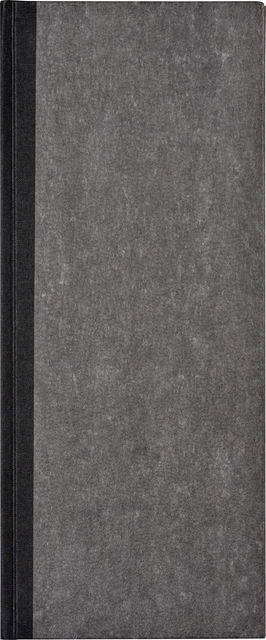 Notitieboek 135x330mm lijn 192blz 70gr grijs gewolkt afbeelding