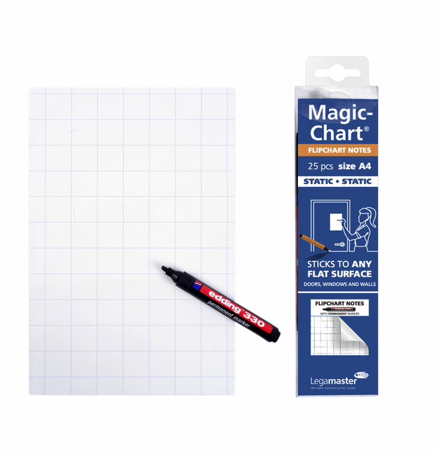 Magic-chart notes Legamaster flipchart 20x30cm 25 vel wit afbeelding