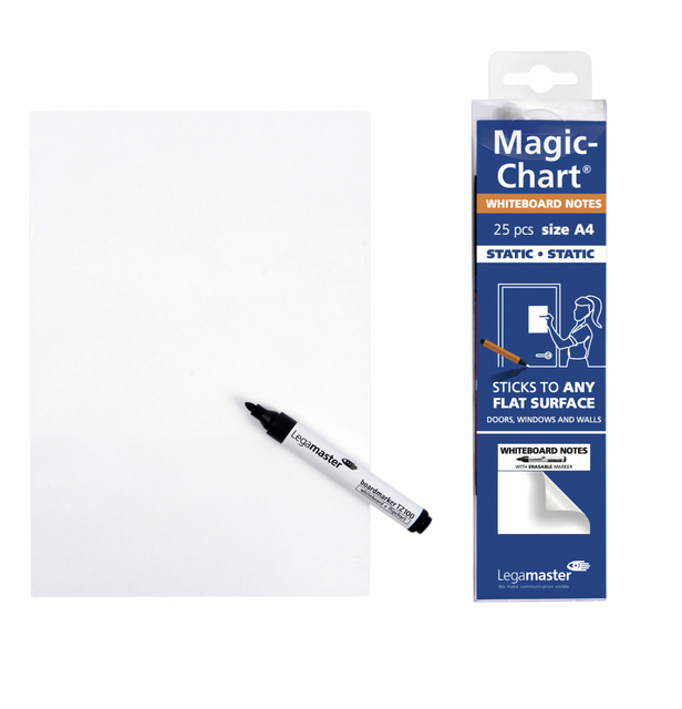 Magic-chart notes Legamaster whiteboard 20x30cm wit afbeelding