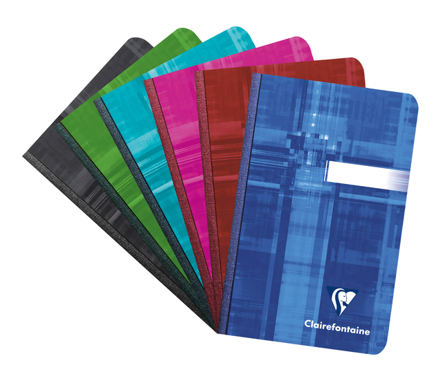 Notitieboek Clairefontaine 90x140mm lijn assorti afbeelding