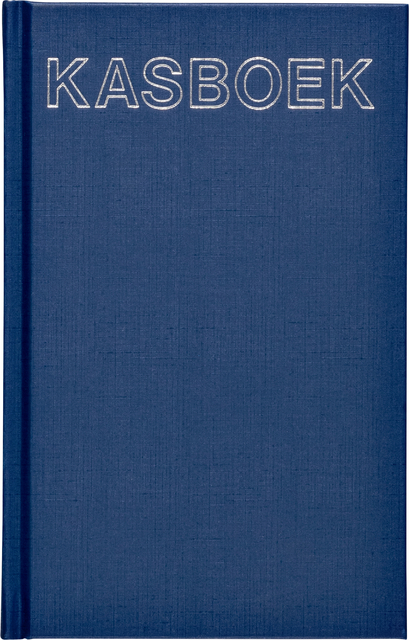 Kasboek 103x165mm 192blz 1 kolom blauw afbeelding