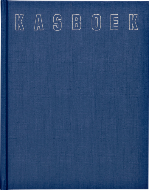 Kasboek 165x210mm 192blz 1 kolom blauw afbeelding