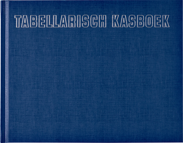 Kasboek tabellarisch 210x160mm 96blz 8 kolommen blauw afbeelding
