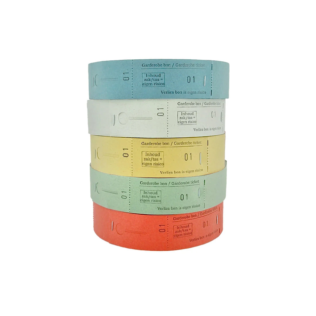 Garderobebonnen Combicraft nummering 2x 1 t/m 500 blauw — Foto 2 van 2