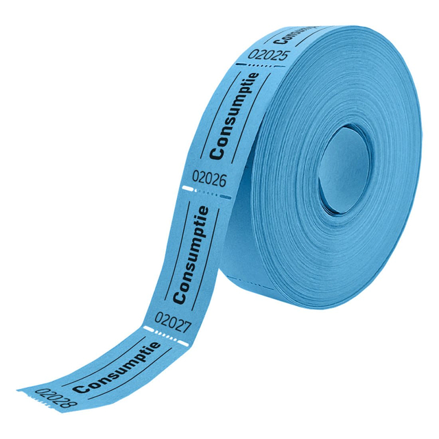 Consumptiebon Combicraft 57x30mm 2-zijdig 2x1000 stuks blauw afbeelding