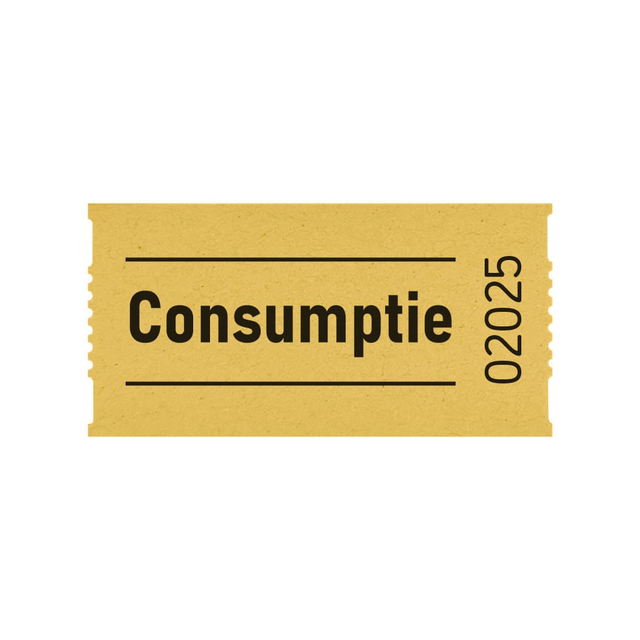 Consumptiebon Combicraft 57x30mm 2-zijdig 2x1000 stuks geel — Foto 2 van 2