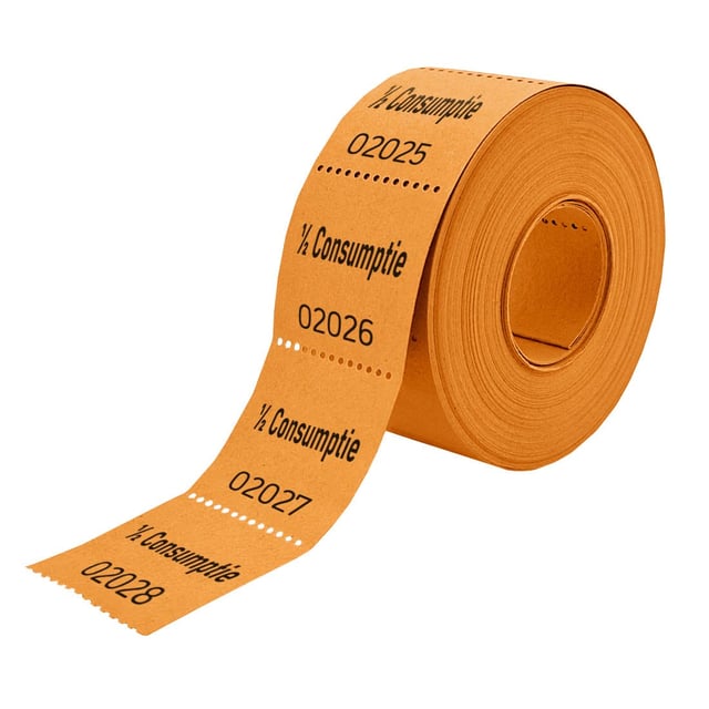 Consumptiebon Combicraft 1/2 consumptie 500 stuks oranje afbeelding