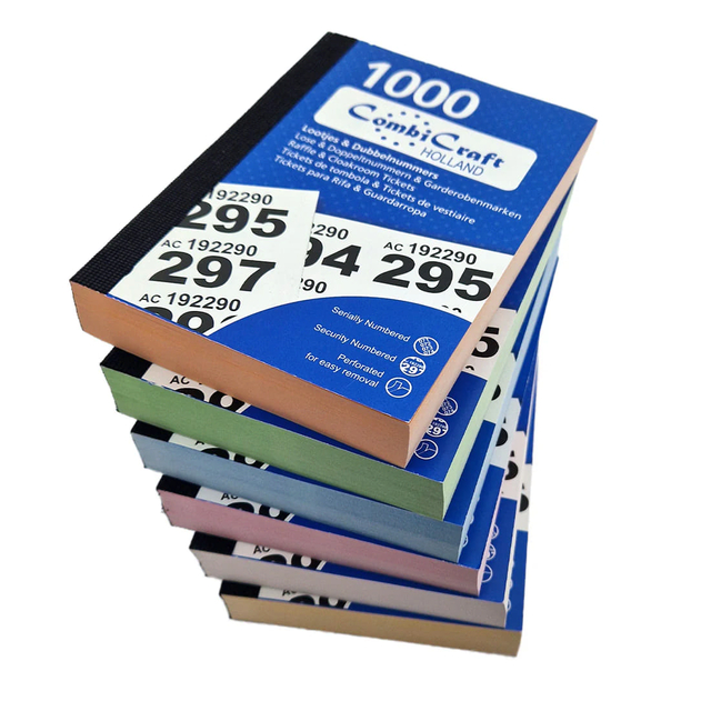 Nummerblok 1-1000 assorti 6 stuks afbeelding