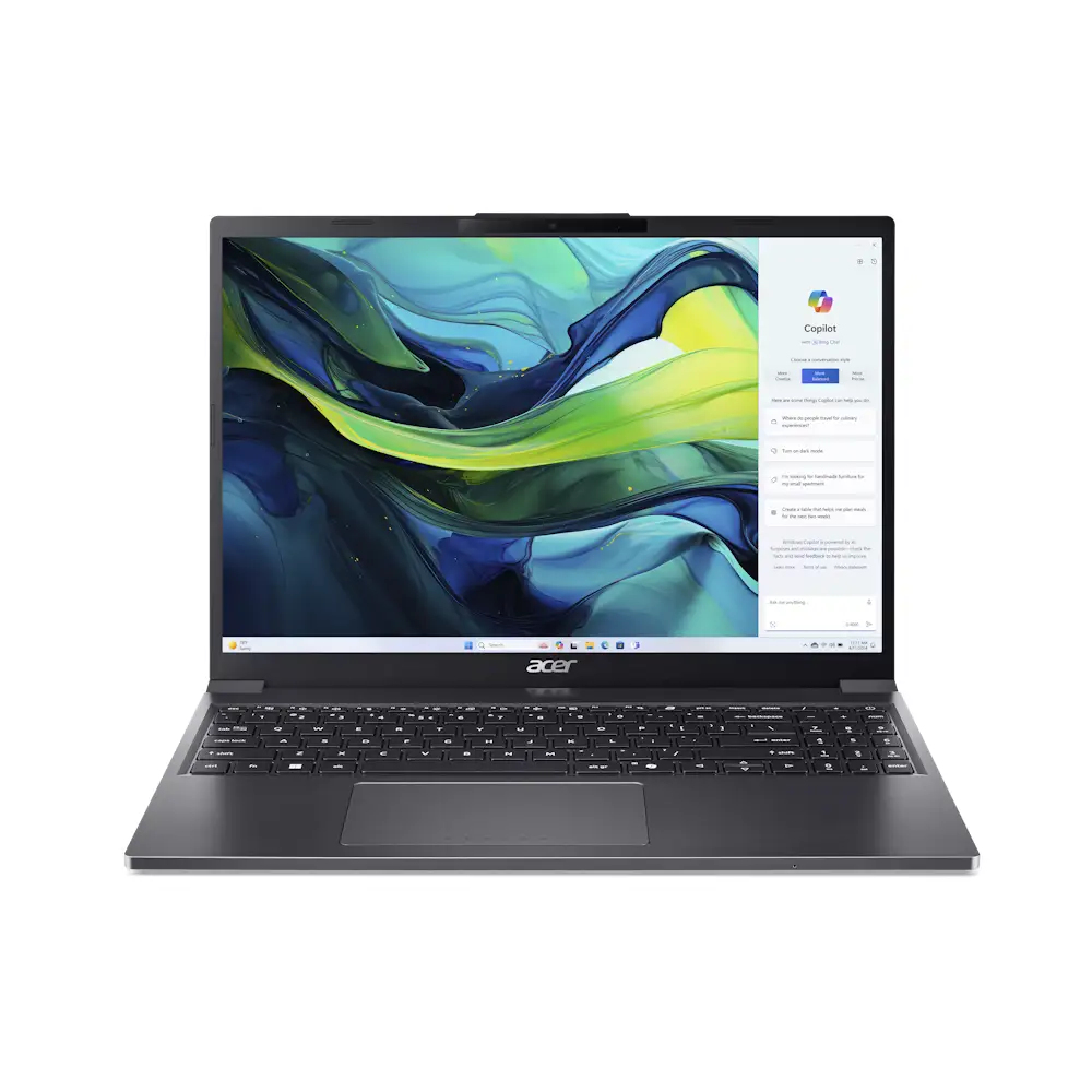 Acer Aspire Go 15 AG15-51P-52UV Intel® Core™ i5 i5-1334U Laptop 38,9 cm (15.3") WUXGA 16 GB DDR5-SDRAM 512 GB SSD Wi-Fi 6 (802.11ax) Windows 11 Home Grijs afbeelding