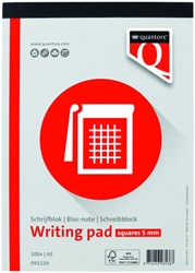 Schrijfblok Quantore A5 ruit 5mm