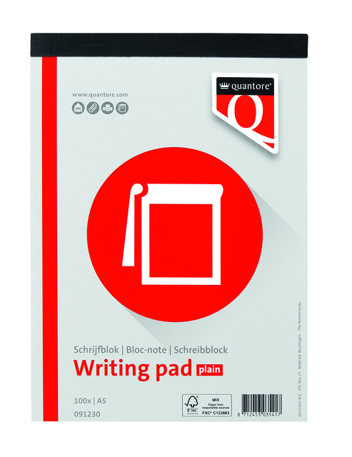 Schrijfblok Quantore A5 blanco afbeelding