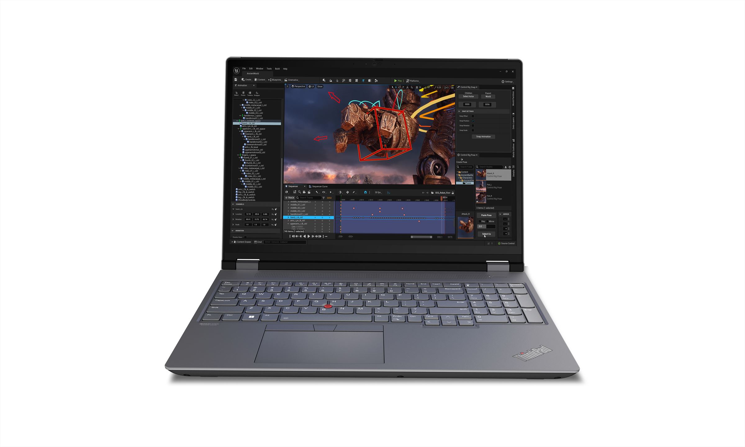 Lenovo ThinkPad P16 Intel® Core™ i7 i7-13850HX Mobiel werkstation 40,6 cm (16") WQXGA 32 GB DDR5-SDRAM 1 TB SSD NVIDIA RTX 2000 Ada Wi-Fi 6E (802.11ax) Windows 11 Pro Grijs, Zwart afbeelding