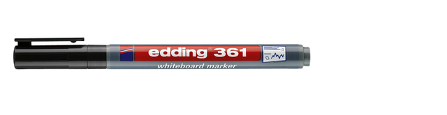 Whiteboardmarker edding 361 rond 1mm zwart afbeelding