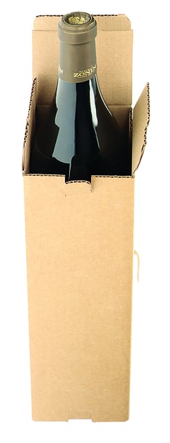 Iezzy Verzenddoos fles karton bruin 90x90x360mm