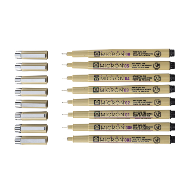 Fineliner Sakura Pigma Micron 02 0.3mm zwart — Foto 2 van 2