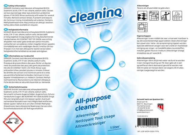 Allesreiniger Cleaninq 1 liter — Foto 2 van 2