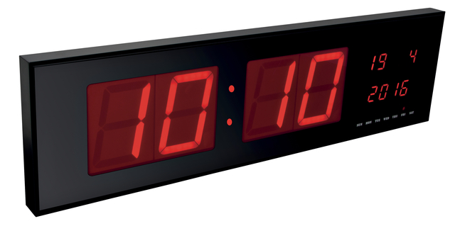 Wandklok Perel met LED display afbeelding