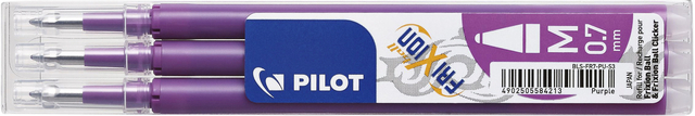 Rollerpenvulling Pilot friXion medium paars set à 3 stuks afbeelding