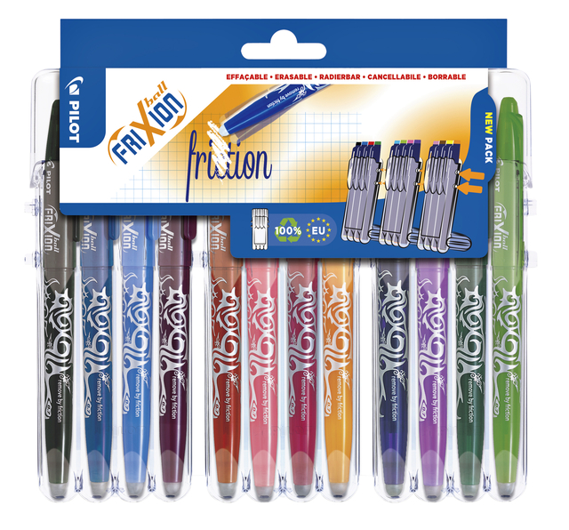 Rollerpen PILOT friXion medium assorti Set2Go à 12 stuks afbeelding