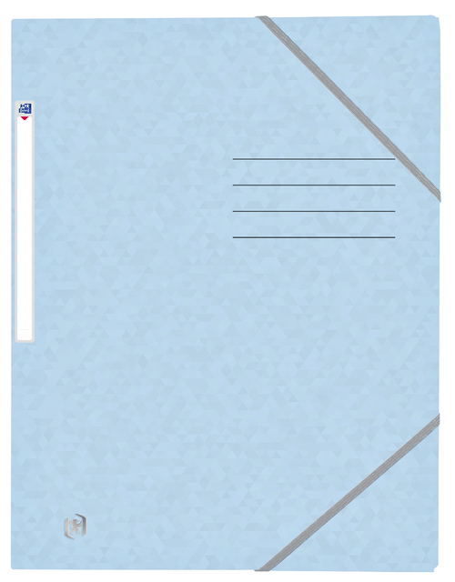 Elastomap Oxford Top File+ A4 3 kleppen 390gr pastel blauw afbeelding