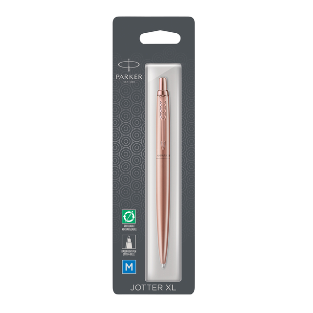 Balpen Parker Jotter XL Monochrome pink gold medium blister à 1 stuk afbeelding