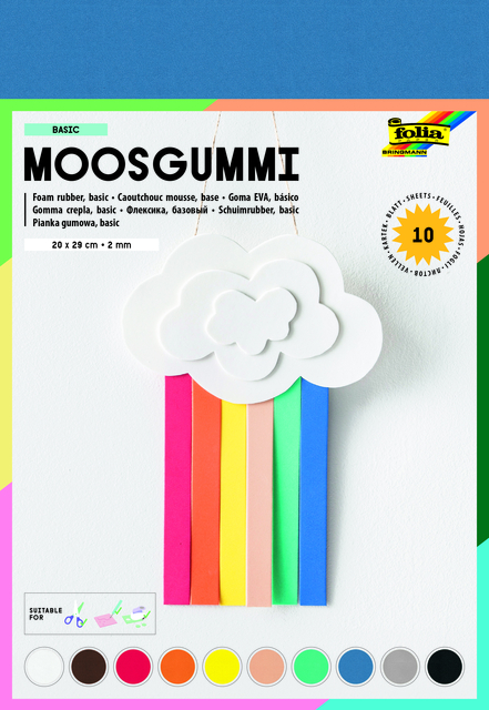 Foam Folia 20x29cm basic 10 kleuren afbeelding