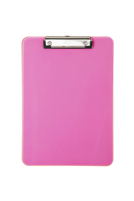 Klembord MAUL A4 staand transparant PS neon roze afbeelding