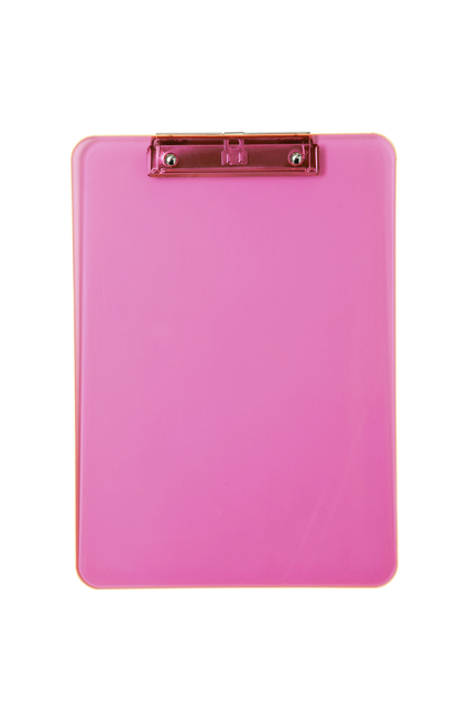 Klembord MAUL A4 staand transparant PS neon roze — Foto 2 van 2