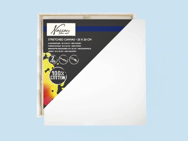 Canvas Nassau fine art 20x20cm 100% katoen 2 stuks afbeelding