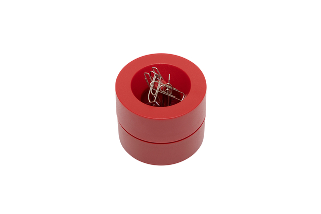 Papercliphouder MAUL Pro magnetisch Ø73x60mm rood — Foto 2 van 2
